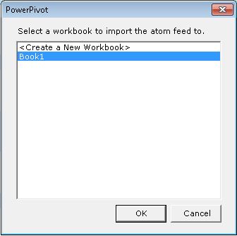 Small PowerPivot dialog box